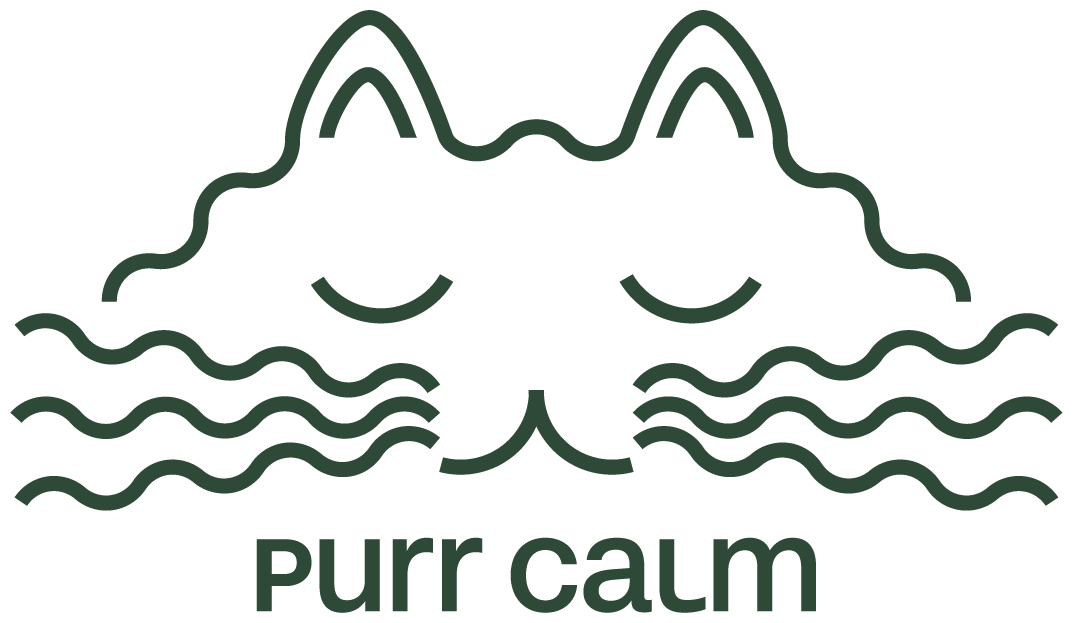 purr calm - logo z kotem